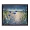Stupell Industries Moon over Blooming Flowers Floater Framed Art